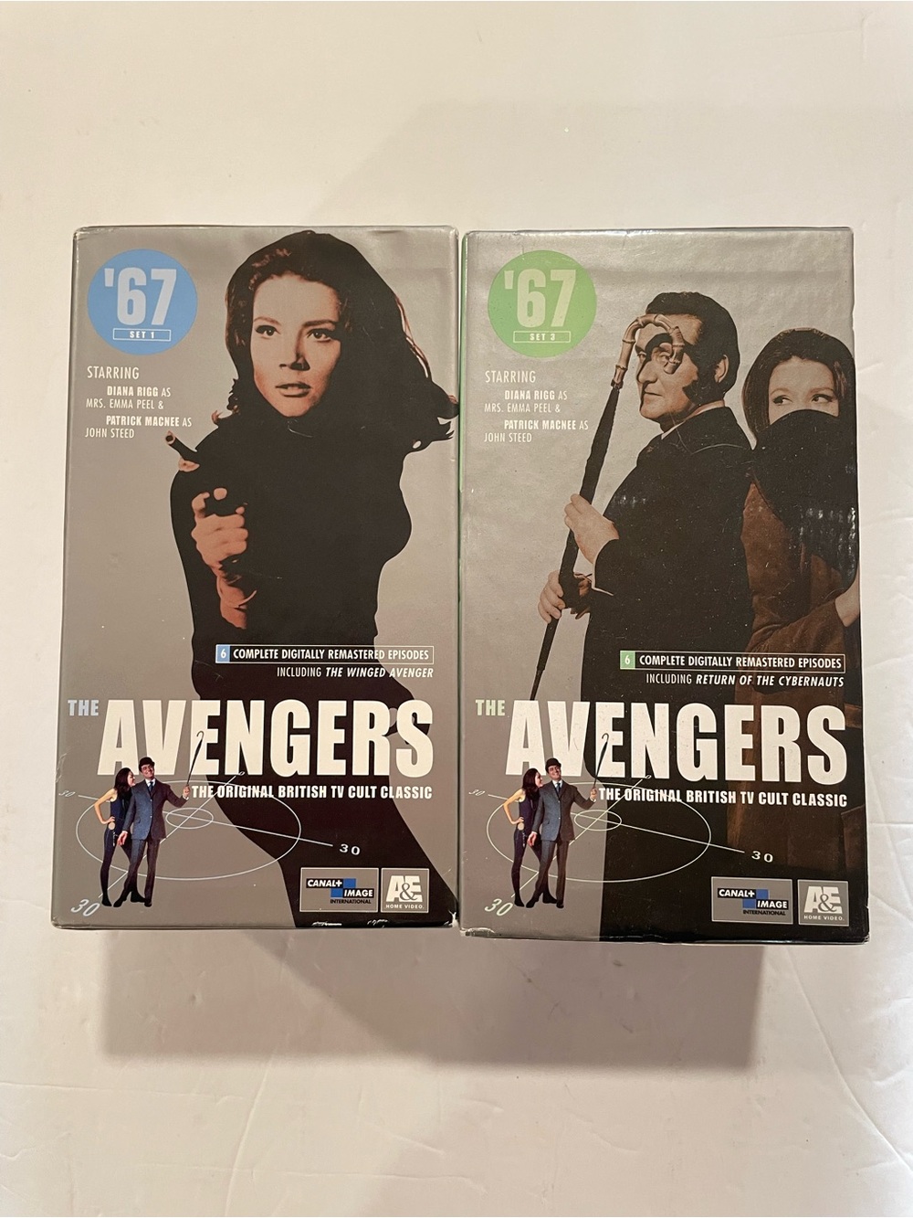 Vintage The Avengers #1 and #3 boxed VHS Set